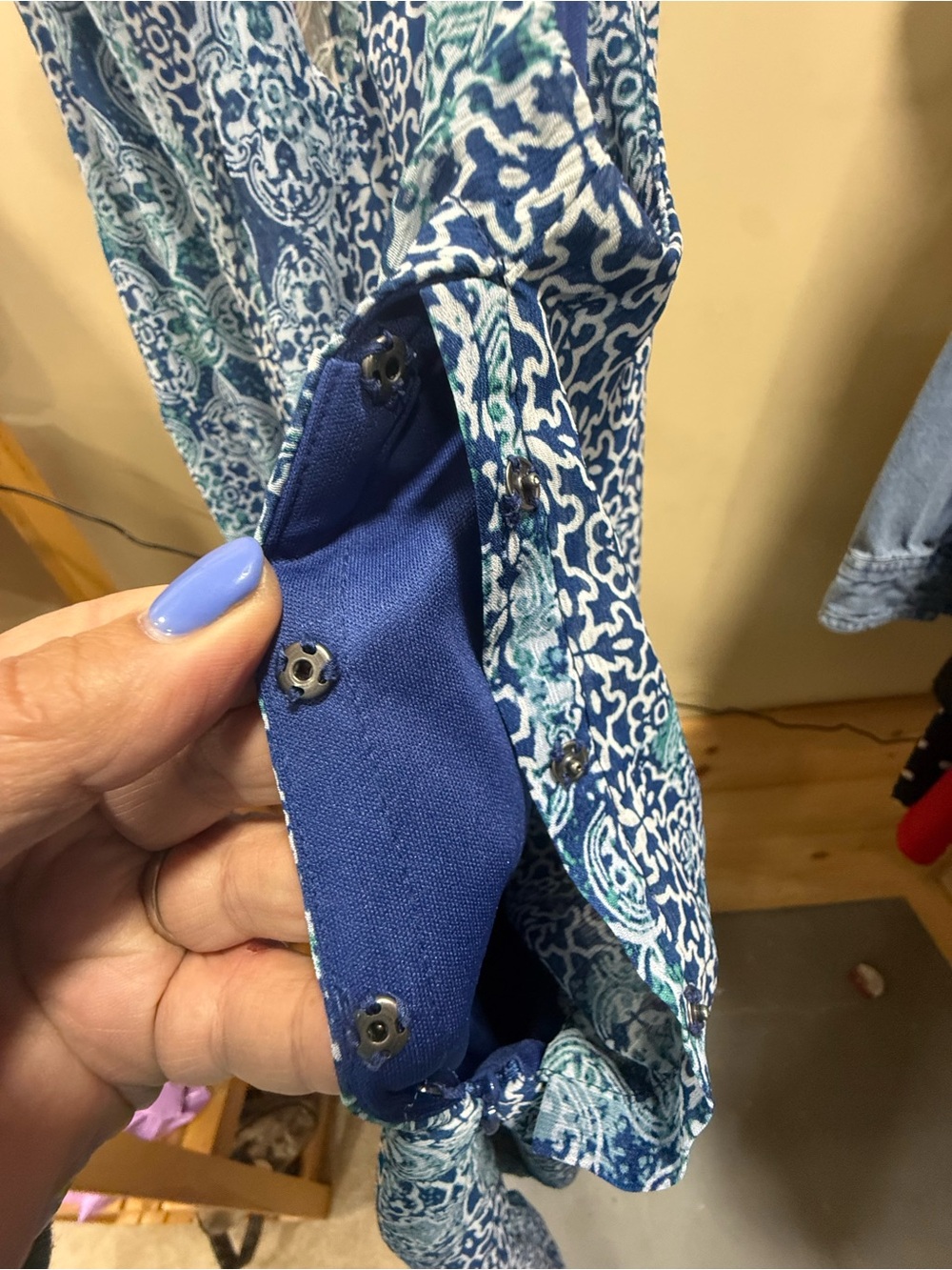 Banana Republic Blue Paisley Print Mini Dress - Picture 8 of 10